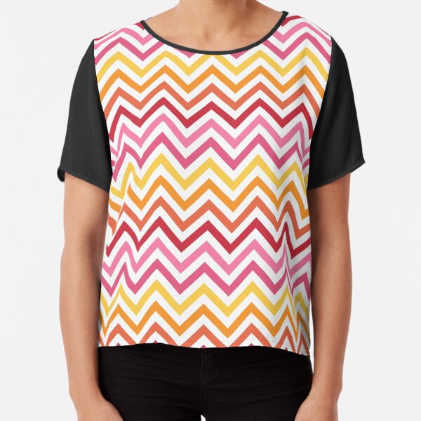 Rainbow Chevron #1 Chiffon Top