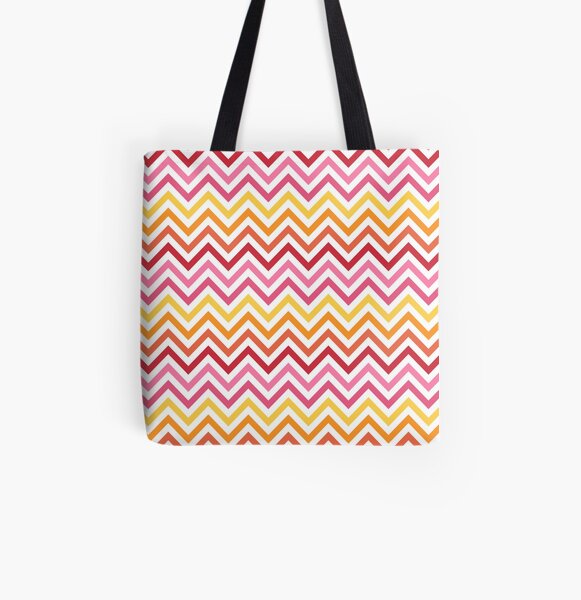 Rainbow Chevron #1 All Over Print Tote Bag
