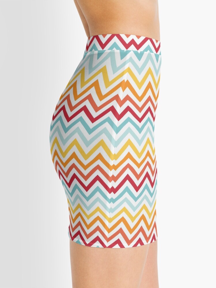Alternate view of Rainbow Chevron #2 Mini Skirt
