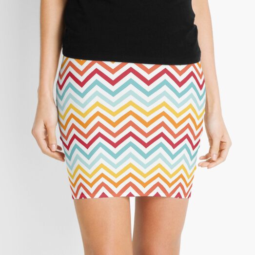 Rainbow Chevron #2 Mini Skirt