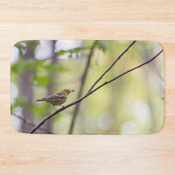 Item preview, Bay breasted warbler with a bug designed and sold by jessicagoodsell.