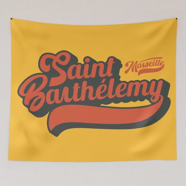 Item preview, Marseille Saint-Barthélemy, Marseille Saint-Barthélemy lettering, Saint-Barthélemy logo designed and sold by Boogosh.