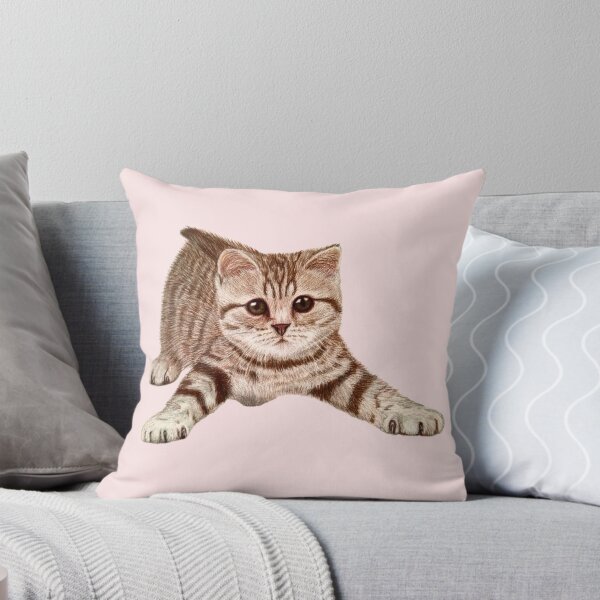 Item preview, Excited cat drawing with coloured pencils designed and sold by DipakSonarArt.