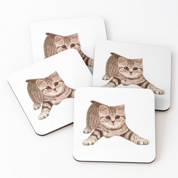 Item preview, Excited cat drawing with coloured pencils designed and sold by DipakSonarArt.