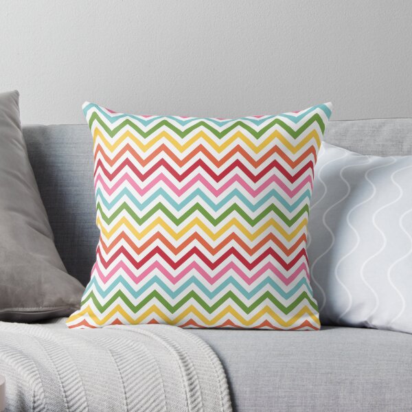 Rainbow Chevron #3 Throw Pillow
