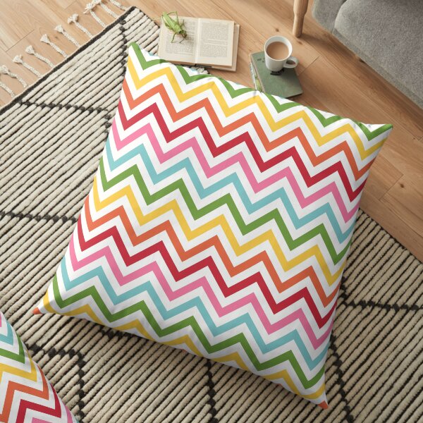 Rainbow Chevron #3 Floor Pillow