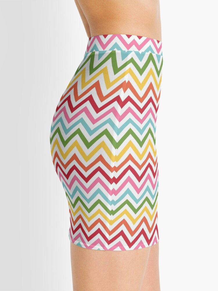 Alternate view of Rainbow Chevron #3 Mini Skirt