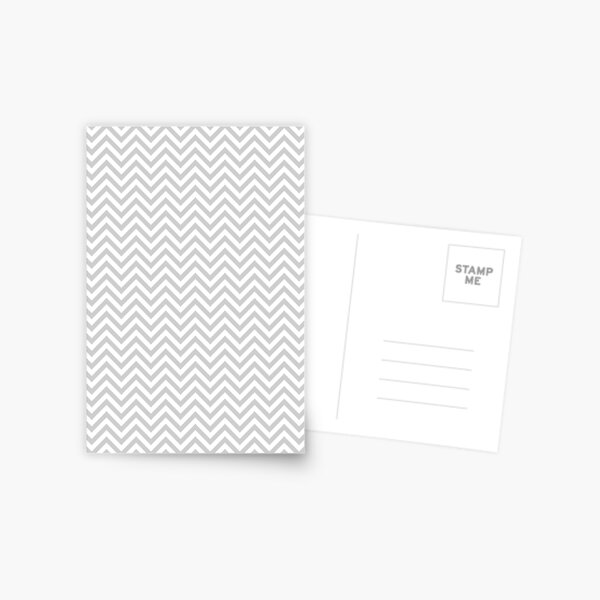 Grey Chevron Postcard