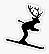 Ski Stag (Deer) Sticker