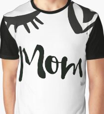 Eye-Love Mom Design Graphic T-Shirt