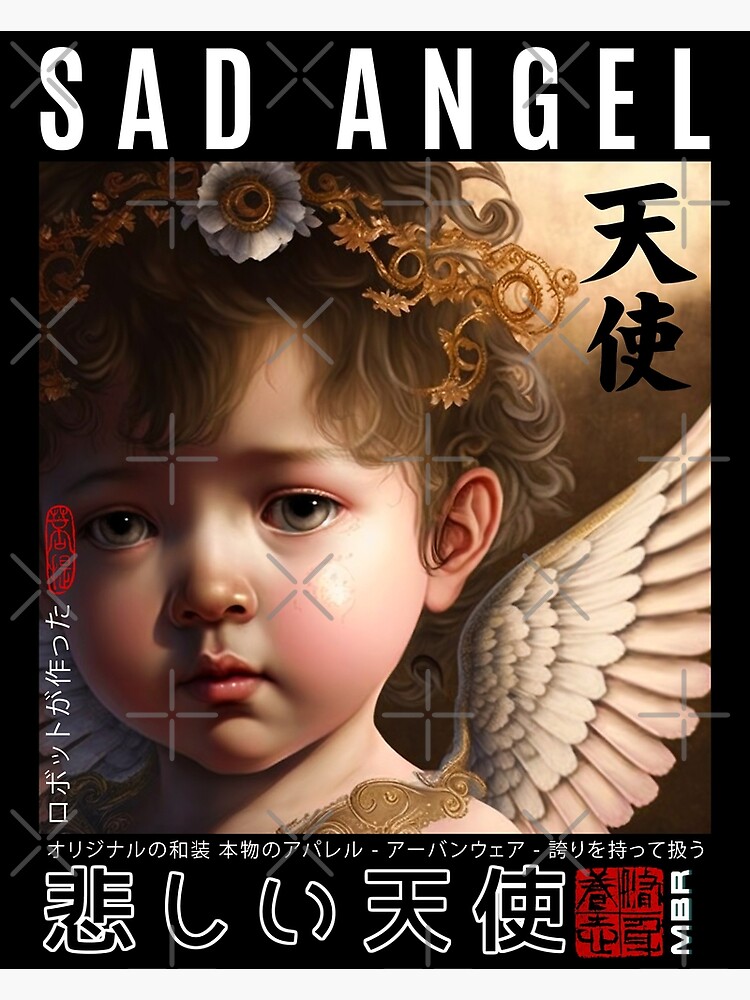 Sad Angel Renaissance Cute Cherub Angel With Wings Baby Angel