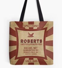 Vintage Feed And Seed Sack Chicken Burlap Tote Bag