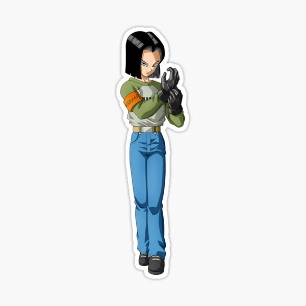 Android 17 Dragon Ball Anime Girl Drawing Fanart Sticker for Sale by  Spacefoxart