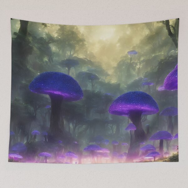 Item preview, Fantasy Mushroom Landscape designed and sold by ArtificialCraft.