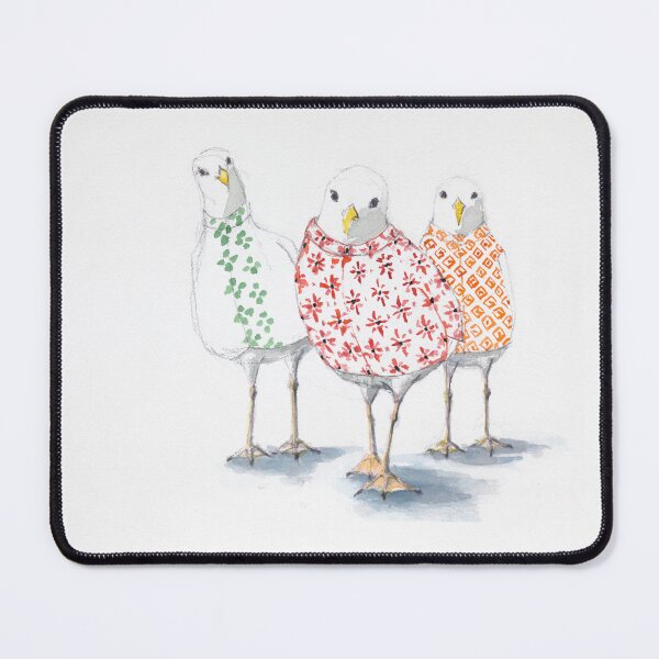 Item preview, Three Seagulls in Sweater Vests designed and sold by AMOpainting.