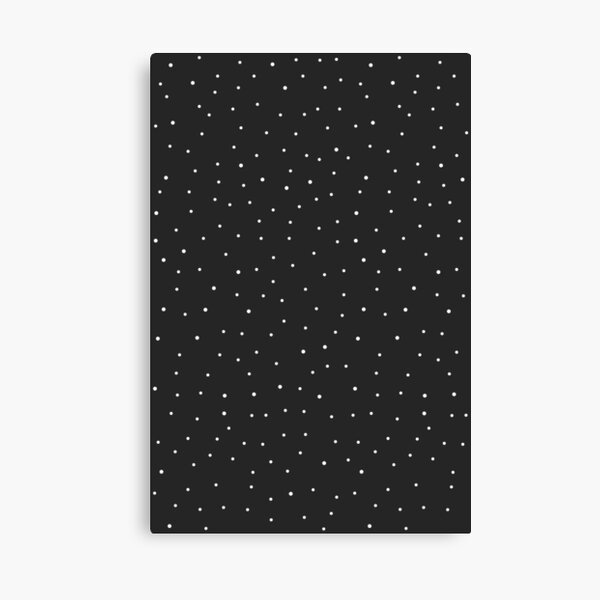 Random Dots on Black Canvas Print