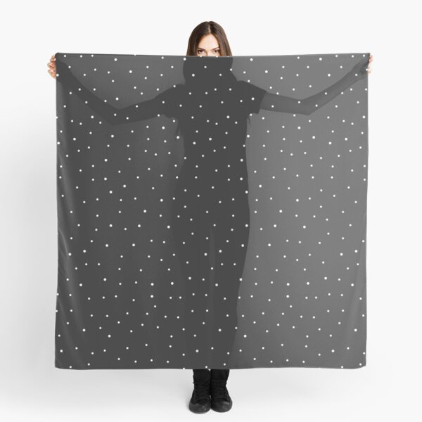 Random Dots on Black Scarf
