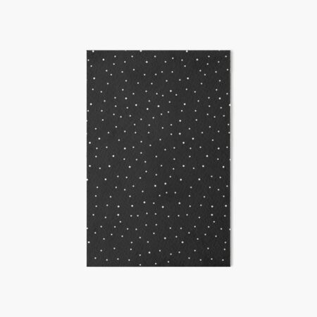 Random Dots on Black Art Board Print