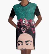 Frida Kahlo Portrait Graphic T-Shirt Dress
