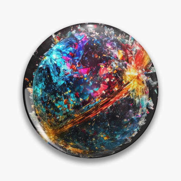 Item preview, Abstract Colorful Glass Shattering - Digital Design - AI Artwork designed and sold by BRaiNDEDprints.