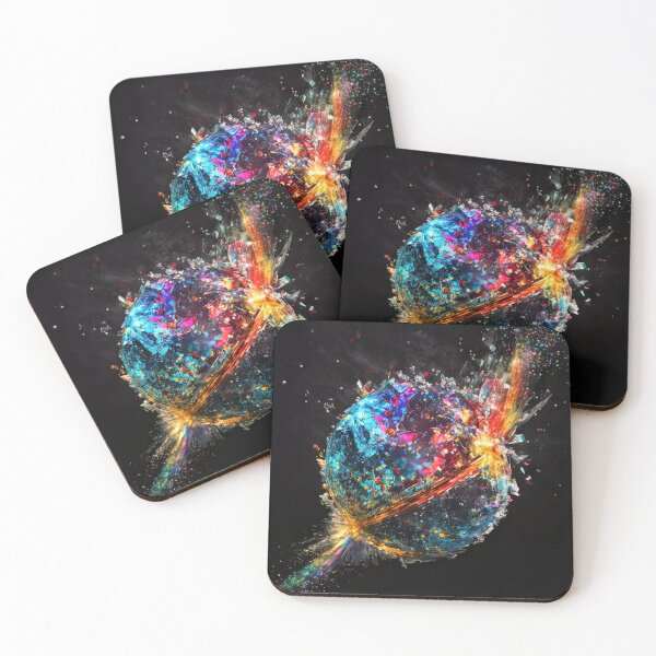 Item preview, Abstract Colorful Glass Shattering - Digital Design - AI Artwork designed and sold by BRaiNDEDprints.