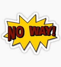 No Way! Comic Style Text Sticker
