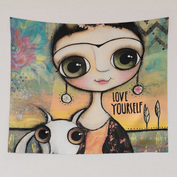 Item preview, The doll and the white goat "Love Yourself" designed and sold by margherita arrighi.