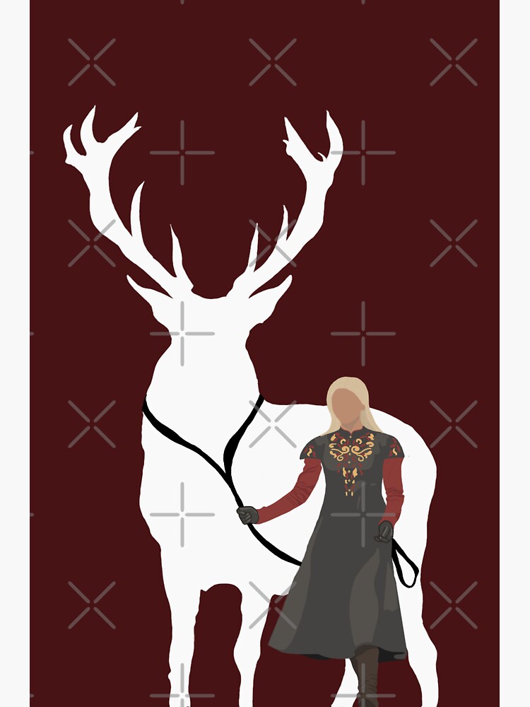 "Queen and Stag" Sticker for Sale by Tatirivas Redbubble