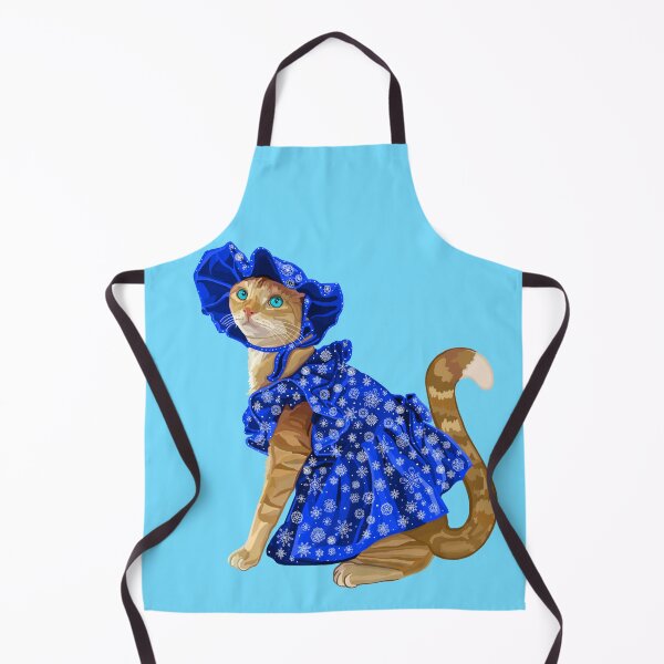 Item preview, Ginger Cat in Snowflake Winter Dress designed and sold by Deborah Camp.