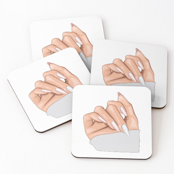 Item preview, white nails designed and sold by assiya-fashion.