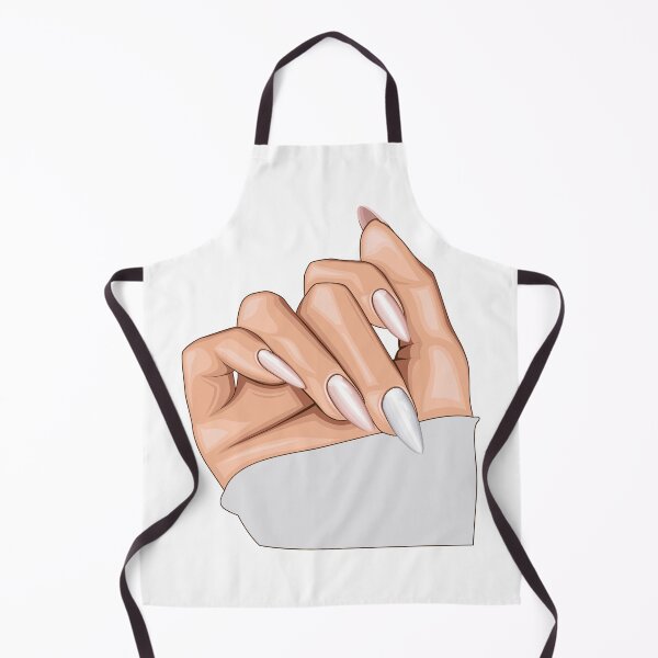 Item preview, white nails designed and sold by assiya-fashion.