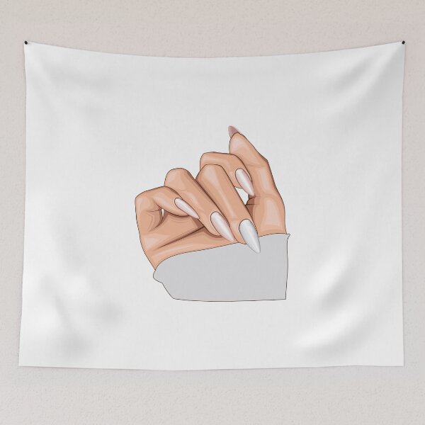 Item preview, white nails designed and sold by assiya-fashion.