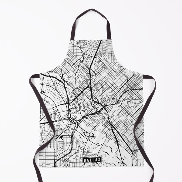 Aperçu de l'œuvre Dallas, Texas Street Map créée et vendue par InkistPrints.