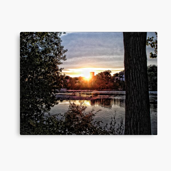 Sunset On The Fox III Canvas Print