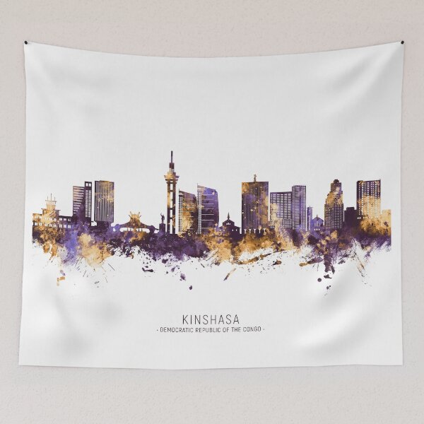 Item preview, Kinshasa Democratic Republic of the Congo Skyline designed and sold by ArtPrints.