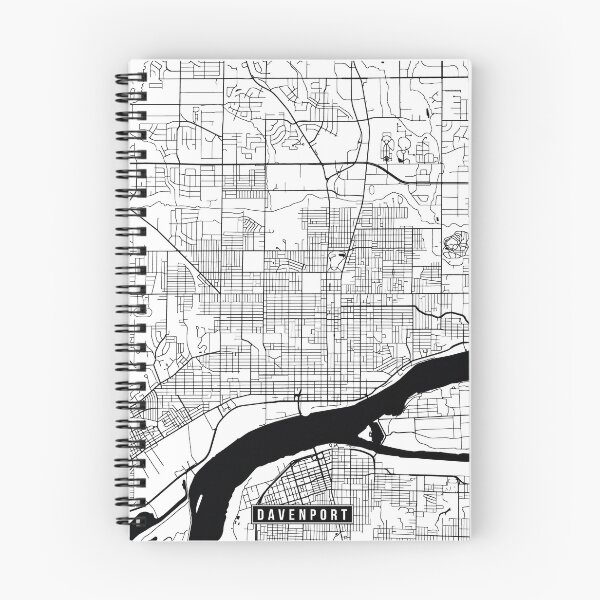Item preview, Davenport, Iowa Street Map designed and sold by InkistPrints.