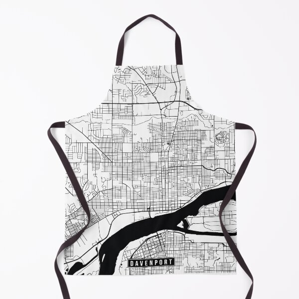 Item preview, Davenport, Iowa Street Map designed and sold by InkistPrints.