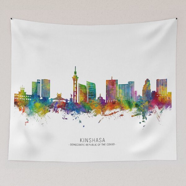 Item preview, Kinshasa Democratic Republic of the Congo Skyline designed and sold by ArtPrints.