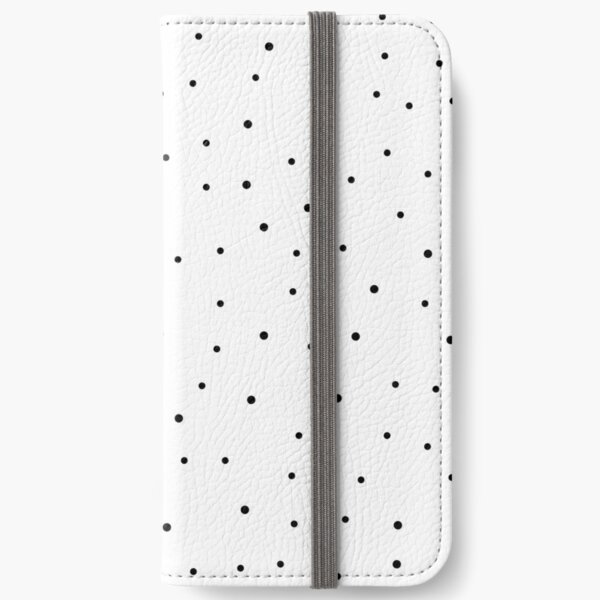 Random Dots on White iPhone Wallet