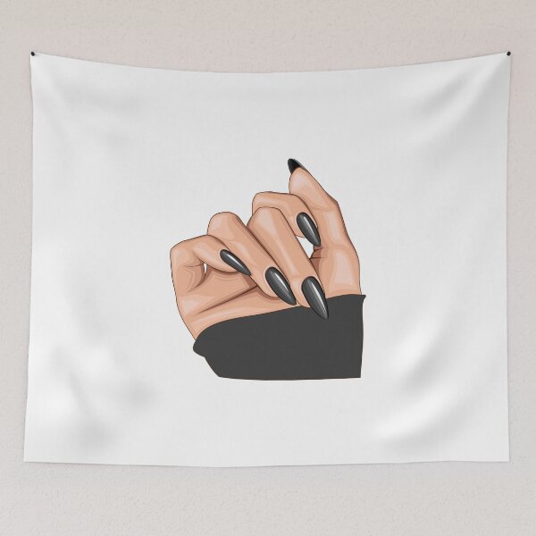 Item preview, black nails designed and sold by assiya-fashion.