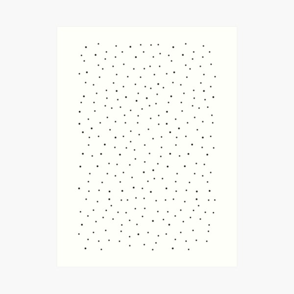Random Dots on White Art Print