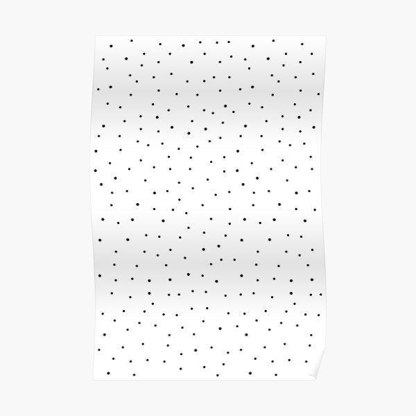 Random Dots on White Poster