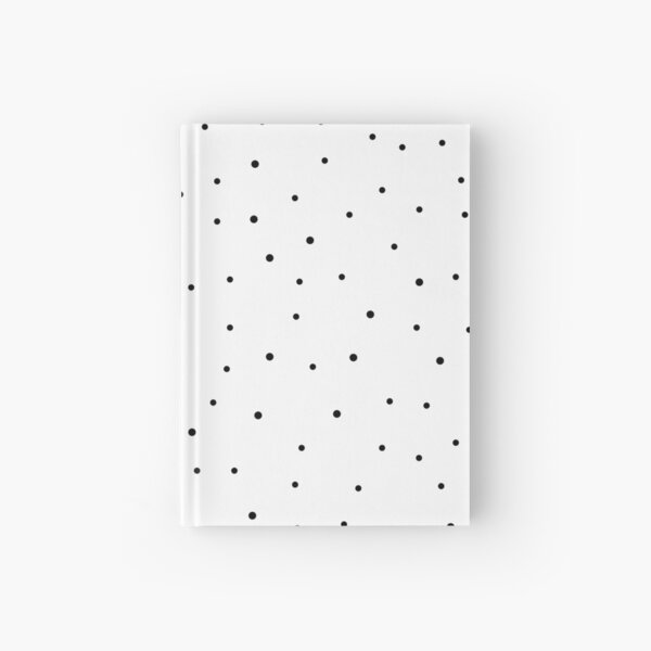Random Dots on White Hardcover Journal