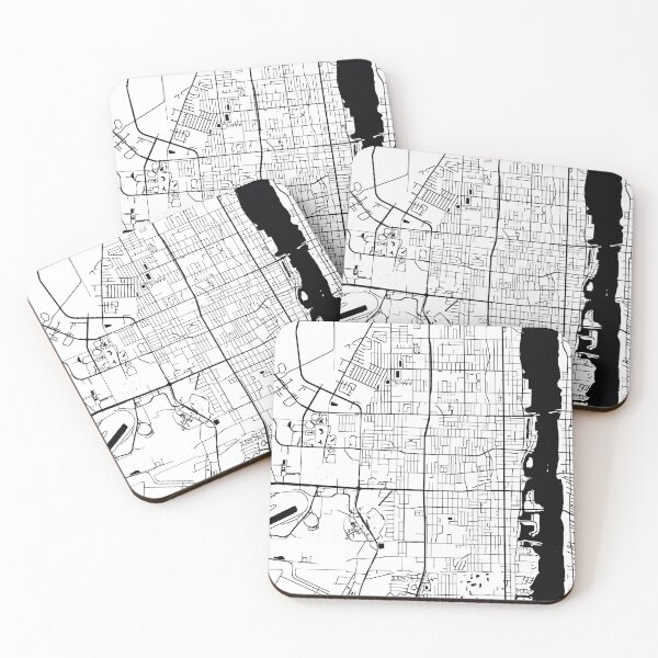 Artikelvorschau, Daytona Beach, Florida Street Map entworfen und verkauft von InkistPrints.