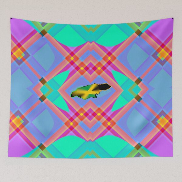 Item preview, UNFORGETTABLE WEST INDIES CHRISTMAS SOUVENIRS - UNIQUE ABSTRACT CARIBBEAN GEOMETRIC PATTERN - GREATJAMAICAN VIBES FLAG INSPIRATION designed and sold by Ralek.