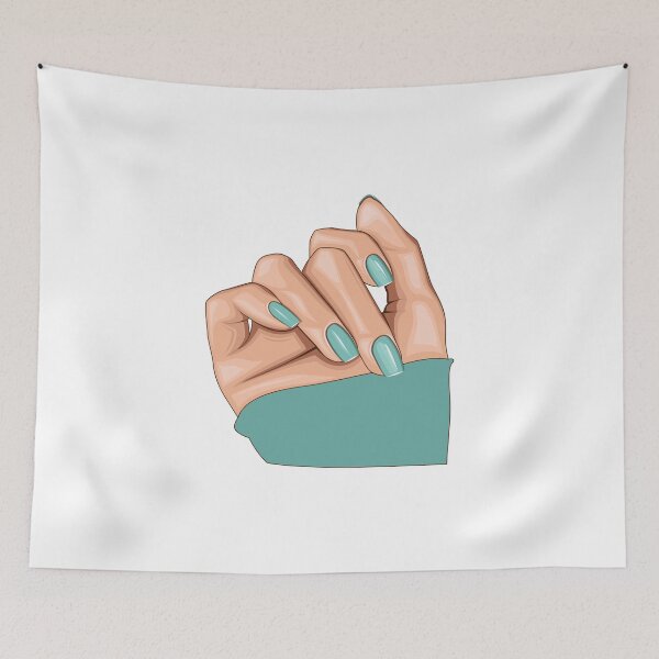 Item preview, blue nails designed and sold by assiya-fashion.