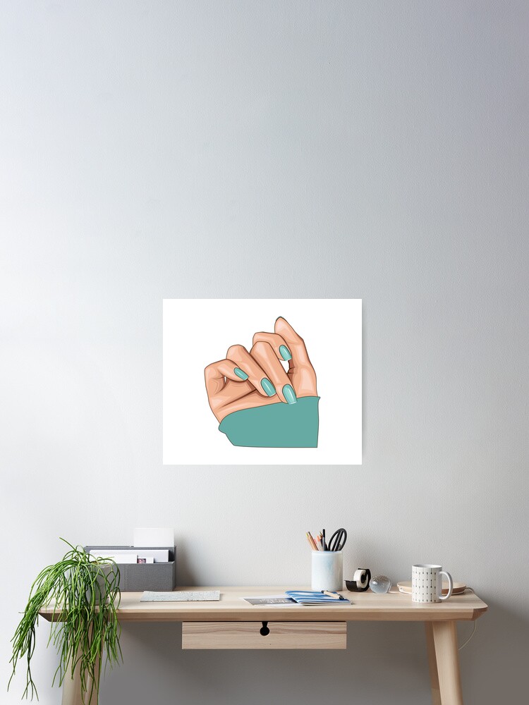 blue nails Poster