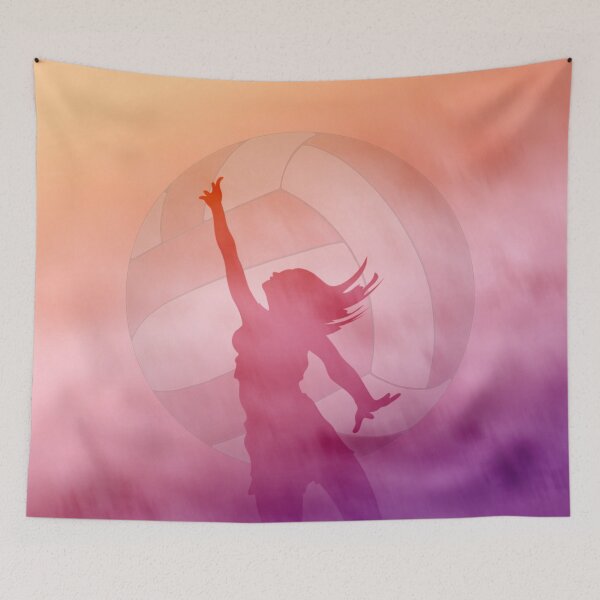 Item preview, a volleyball game at sunset designed and sold by katzdzynes.