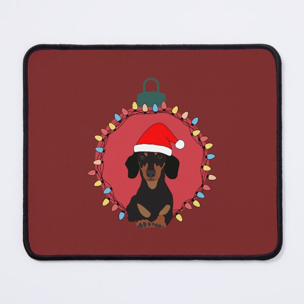 Item preview, Santa Dachshund in Christmas Bauble with Colorful Lights designed and sold by SeasonalDogs.