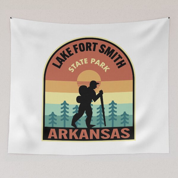 Artikelvorschau, Lake Fort Smith State Park Arkansas Retro Hiking entworfen und verkauft von HalpinDesign.